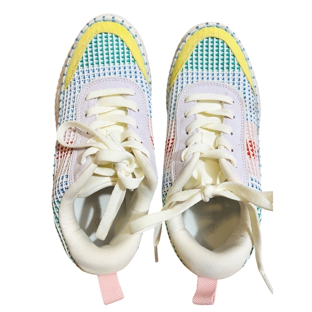 DREAMPAIRS Womens Size 6 Platform Sneakers Lace Up MultiColor Cushioned Shoes